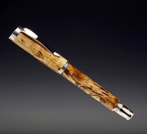 Fountain Pen with Spalted Ash Wood Body